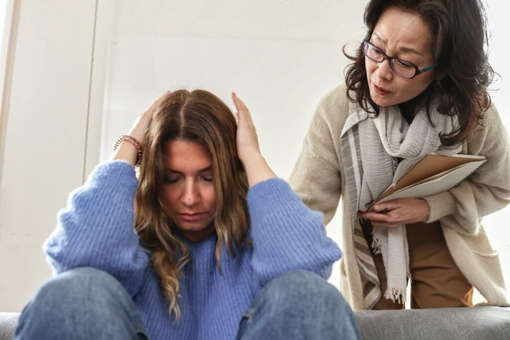 Traumatized woman