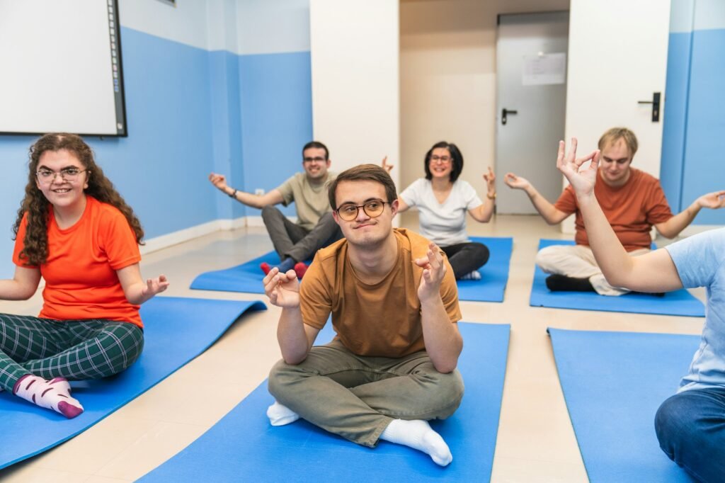 Inclusive Yoga Session Promoting Mental Health Awareness with down syndrome